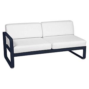 Module gauche 2 places BELLEVIE Fermob bleu abysse-Blanc grisé