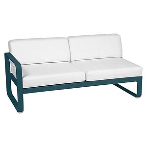 Module gauche 2 places BELLEVIE Fermob bleu acapulco-Blanc grisé