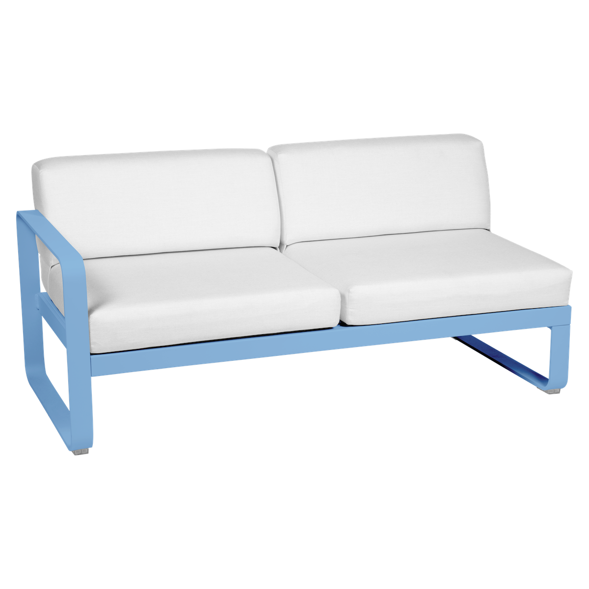 Module gauche 2 places BELLEVIE Fermob bleu maya-blanc grisé