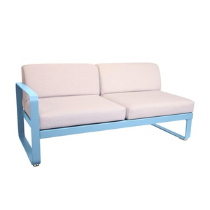 Module gauche 2 places BELLEVIE Fermob bleu maya-perle 