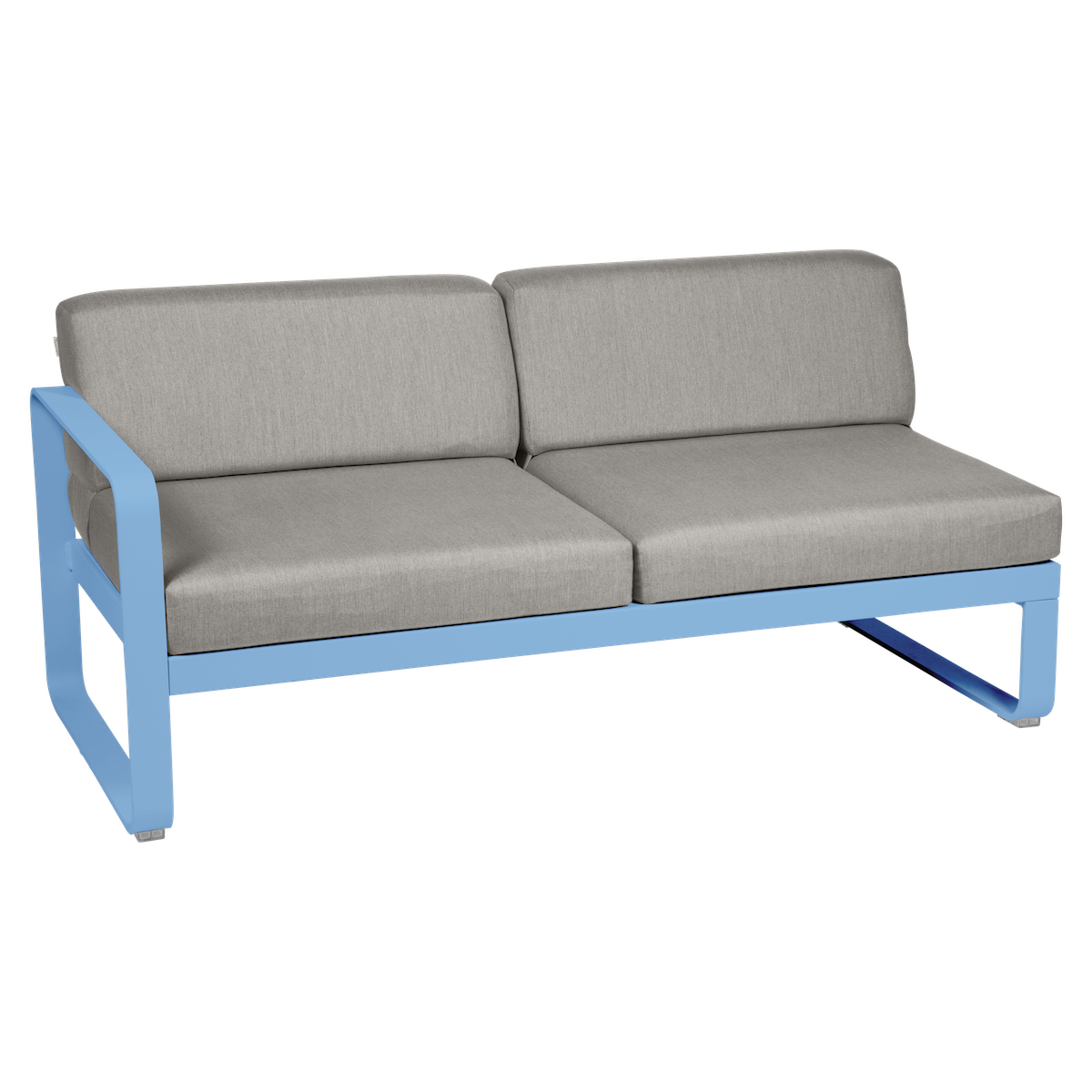Module gauche 2 places BELLEVIE Fermob bleu maya-taupe grisé