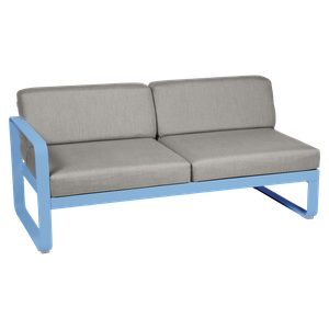 Module gauche 2 places BELLEVIE Fermob bleu maya-taupe grisé