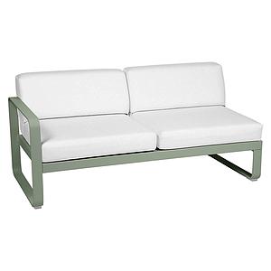 Module gauche 2 places BELLEVIE Fermob cactus-Blanc grisé