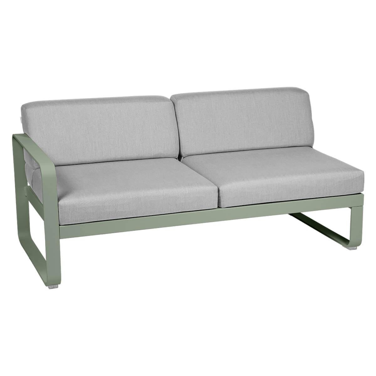 Module gauche 2 places BELLEVIE Fermob cactus-Gris flanelle