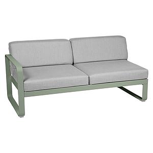 Module gauche 2 places BELLEVIE Fermob cactus-Gris flanelle