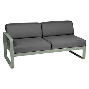 Module gauche 2 places BELLEVIE Fermob cactus-Gris graphite