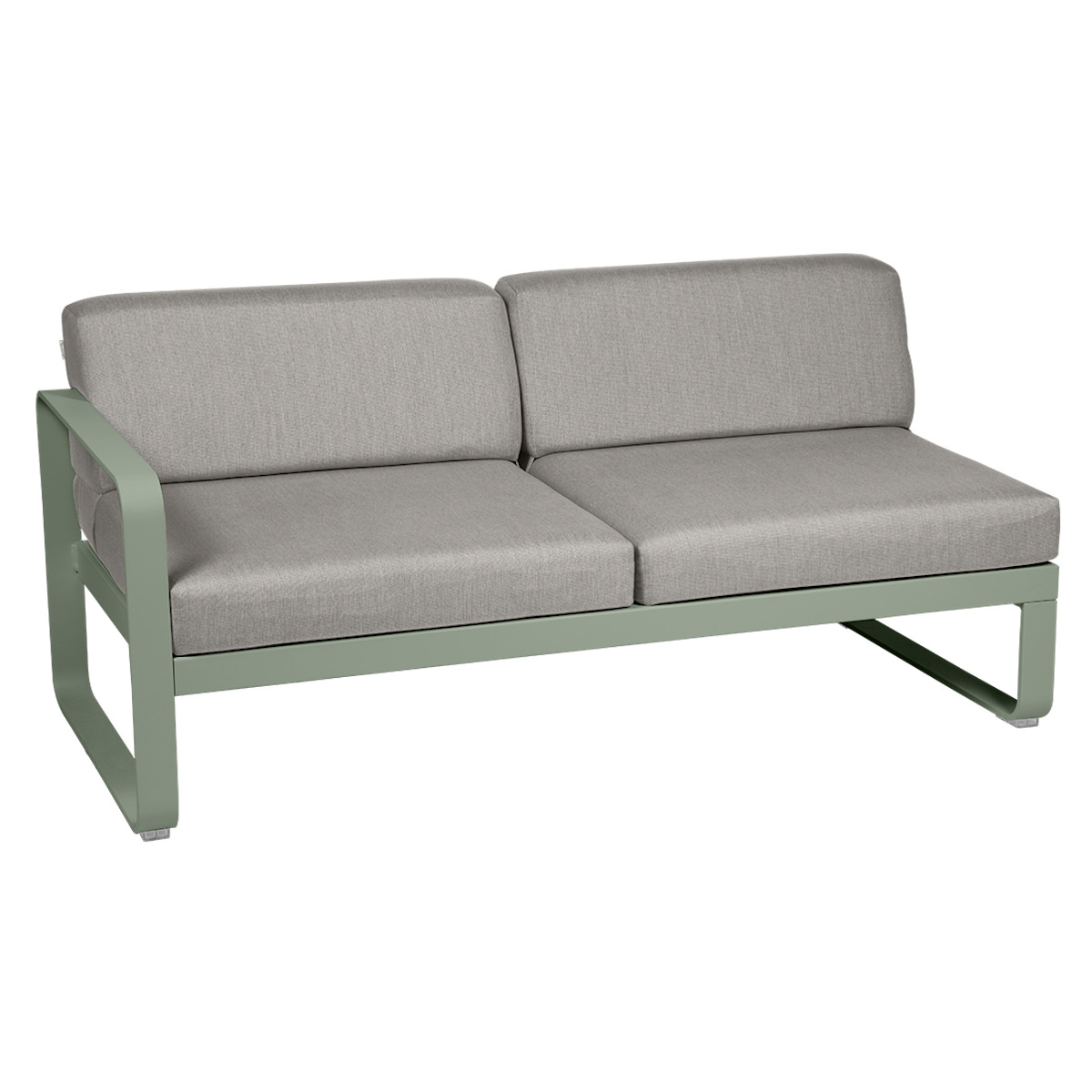 Module gauche 2 places BELLEVIE Fermob cactus-taupe grisé 