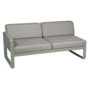 Module gauche 2 places BELLEVIE Fermob cactus-taupe grisé 