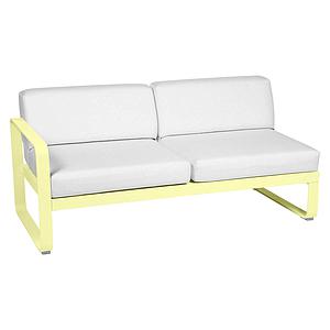 Module gauche 2 places BELLEVIE Fermob citron givré-Blanc grisé