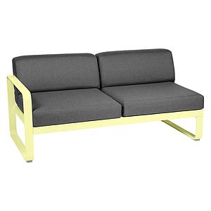 Module gauche 2 places BELLEVIE Fermob citron givré-Gris graphite