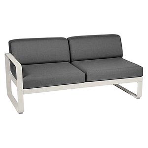 Module gauche 2 places BELLEVIE Fermob gris argile-Gris graphite