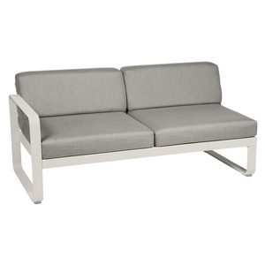 Module gauche 2 places BELLEVIE Fermob gris argile-taupe grisé 