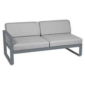 Module gauche 2 places BELLEVIE Fermob gris orage-Gris flanelle