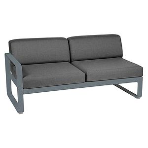 Module gauche 2 places BELLEVIE Fermob gris orage-Gris graphite