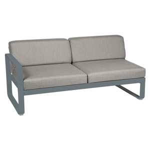 Module gauche 2 places BELLEVIE Fermob gris orage-taupe grisé 