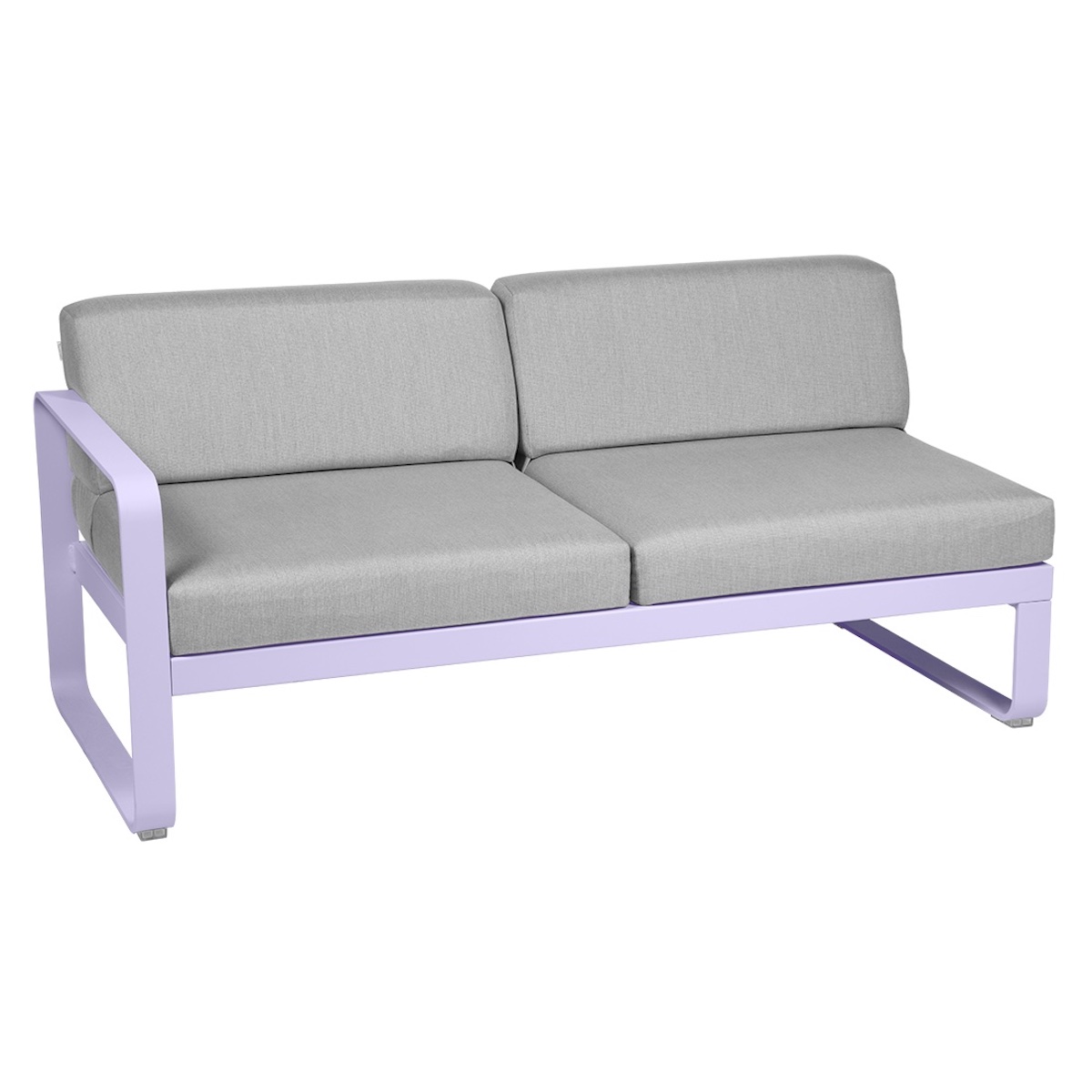 Module gauche 2 places BELLEVIE Fermob guimauve-gris flanelle 