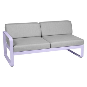Module gauche 2 places BELLEVIE Fermob guimauve-gris flanelle 
