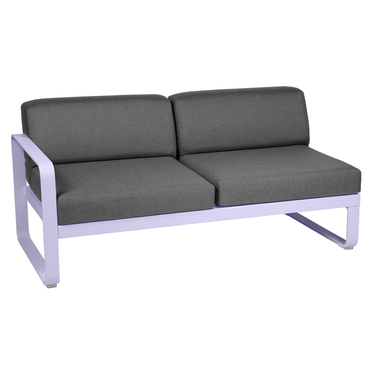 Module gauche 2 places BELLEVIE Fermob guimauve-gris graphite