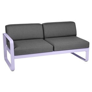 Module gauche 2 places BELLEVIE Fermob guimauve-gris graphite