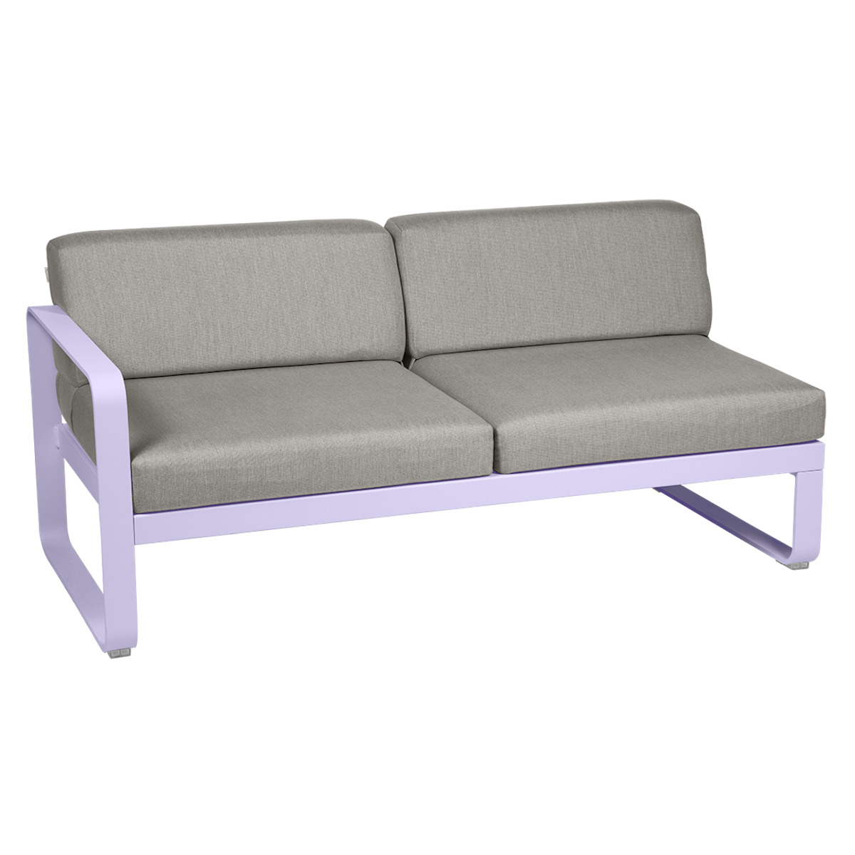 Module gauche 2 places BELLEVIE Fermob guimauve-taupe grisé 