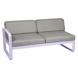 Module gauche 2 places BELLEVIE Fermob guimauve-taupe grisé 