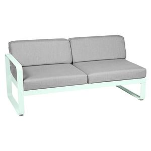 Module gauche 2 places BELLEVIE Fermob menthe glaciale-Gris flanelle