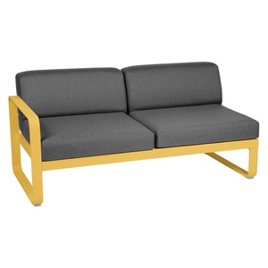 Module gauche 2 places BELLEVIE Fermob miel NEW-gris graphite