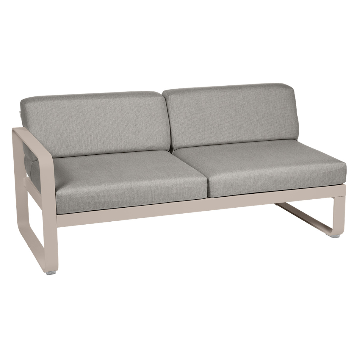 Module gauche 2 places BELLEVIE Fermob muscade-taupe grisé 