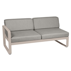 Module gauche 2 places BELLEVIE Fermob muscade-taupe grisé 