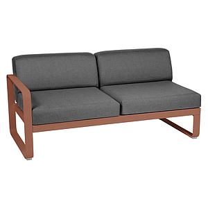 Module gauche 2 places BELLEVIE Fermob ocre rouge-Gris graphite