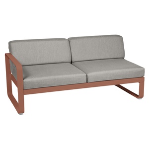 Module gauche 2 places BELLEVIE Fermob ocre rouge-taupe grisé 