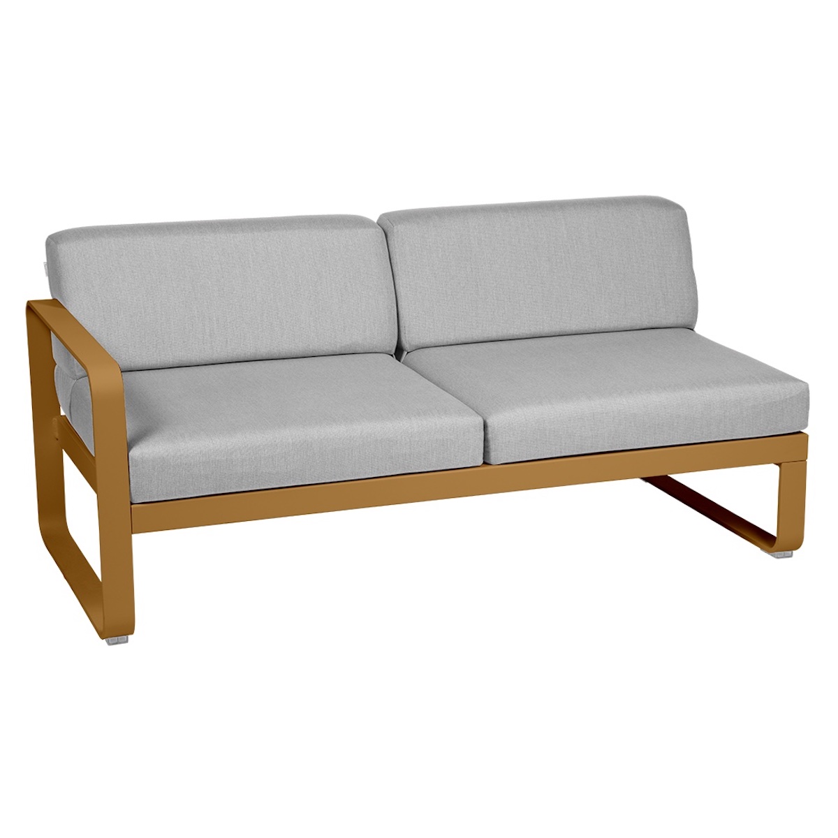 Module gauche 2 places BELLEVIE Fermob pain d'épices-gris flanelle