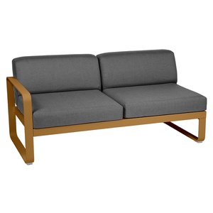 Module gauche 2 places BELLEVIE Fermob pain d'épices-gris graphite