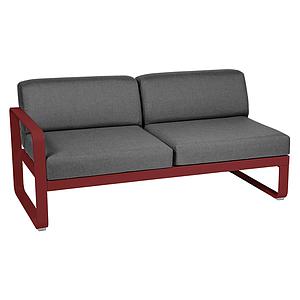 Module gauche 2 places BELLEVIE Fermob piment-Gris graphite