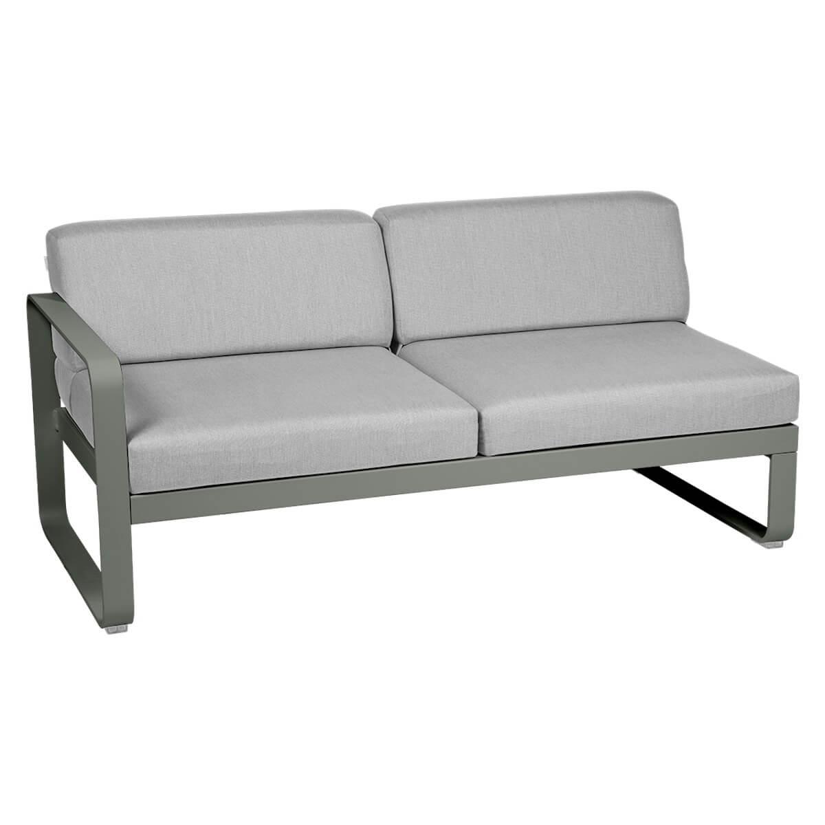 Module gauche 2 places BELLEVIE Fermob romarin-Gris flanelle