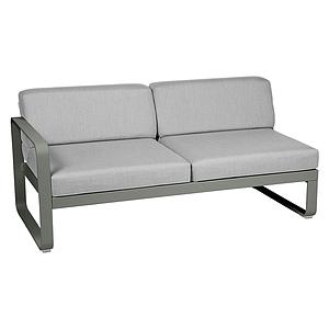 Module gauche 2 places BELLEVIE Fermob romarin-Gris flanelle