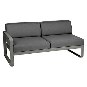 Module gauche 2 places BELLEVIE Fermob romarin-Gris graphite