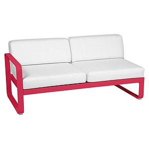 Module gauche 2 places BELLEVIE Fermob rose praline-Blanc grisé