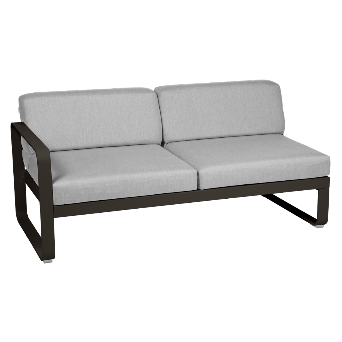 Module gauche 2 places BELLEVIE Fermob tonka-gris flanelle