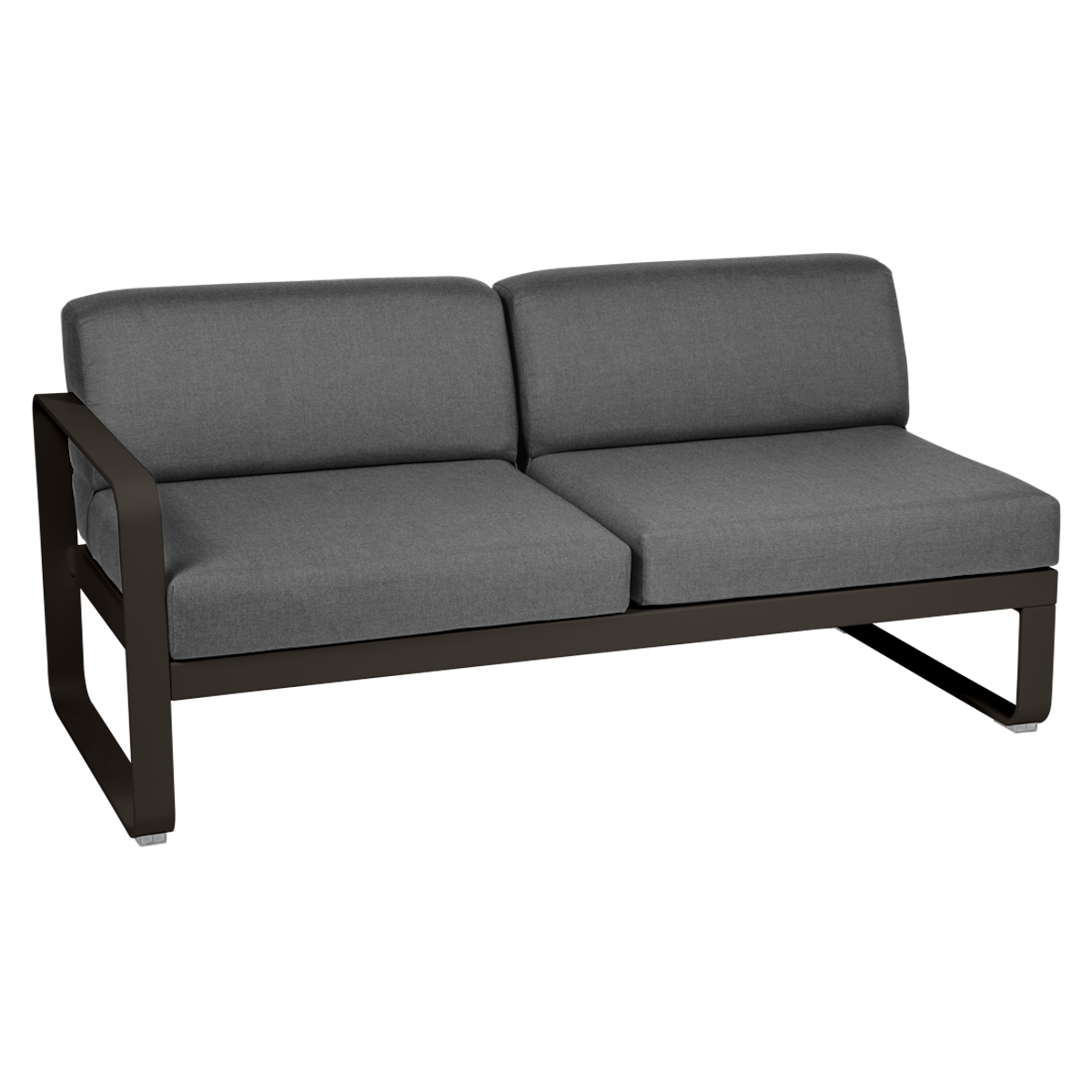 Module gauche 2 places BELLEVIE Fermob tonka-gris graphite