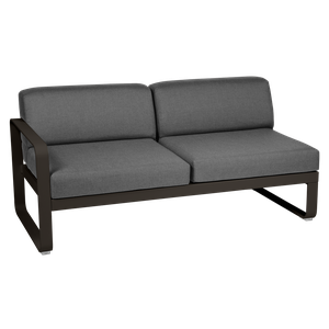Module gauche 2 places BELLEVIE Fermob tonka-gris graphite