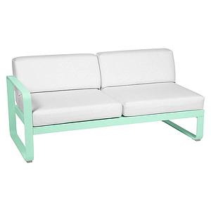 Module gauche 2 places BELLEVIE Fermob vert opaline-Blanc grisé