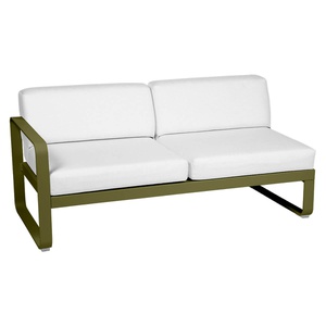 Module gauche 2 places BELLEVIE Fermob vert pesto-Blanc grisé