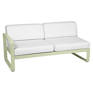 Module gauche 2 places BELLEVIE Fermob vert tilleul-Blanc grisé