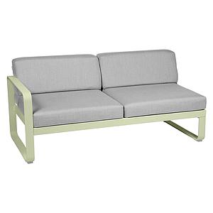 Module gauche 2 places BELLEVIE Fermob vert tilleul-Gris flanelle