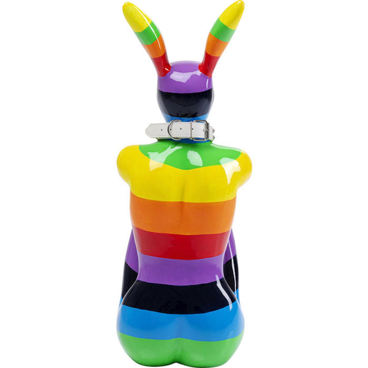 Objet décoratif 80cm SITTING RABBIT Kare Design rainbow