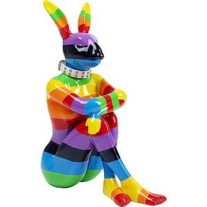 Objet décoratif 80cm SITTING RABBIT Kare Design rainbow