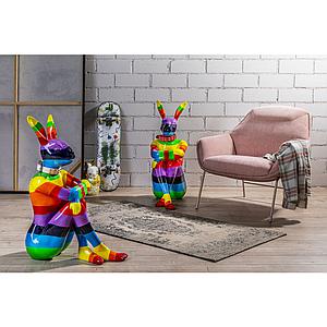 Objet décoratif 80cm SITTING RABBIT Kare Design rainbow