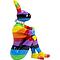 Objet décoratif 80cm SITTING RABBIT Kare Design rainbow