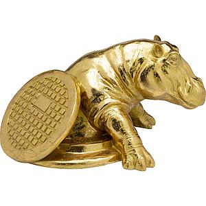 Objet décoratif STRUGGLING RHINO Kare Design doré